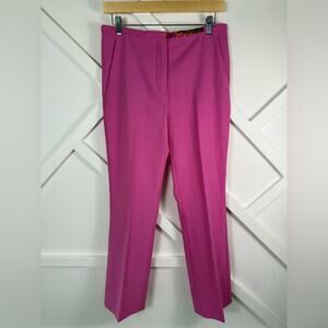 MaxMara Pink Wool Blend Trousers Pants Size 4 US Virgin Wool Stretch